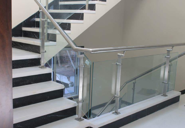 Before SS Handrails and Glass Works